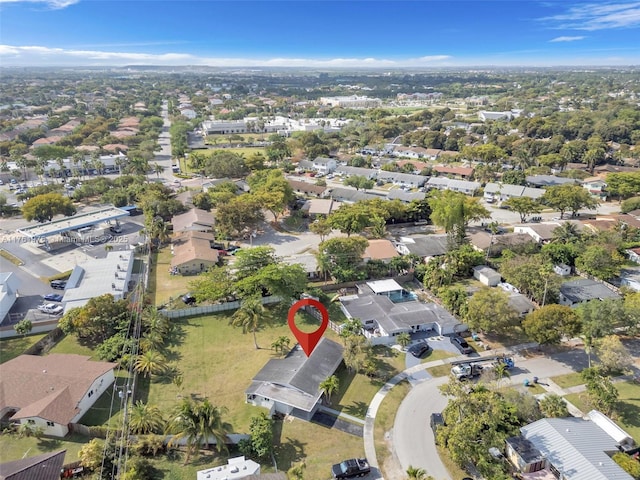 bird's eye view with a residential view