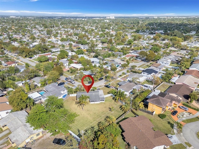 bird's eye view with a residential view