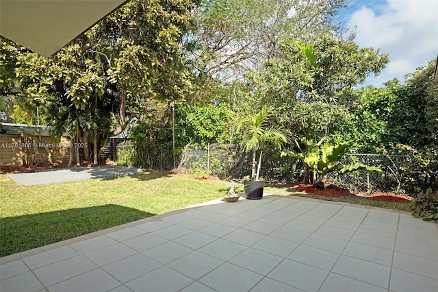 view of patio with a fenced backyard