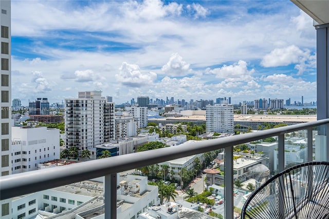 balcony with a city view