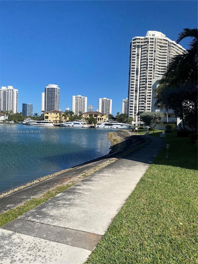 water view featuring a view of city