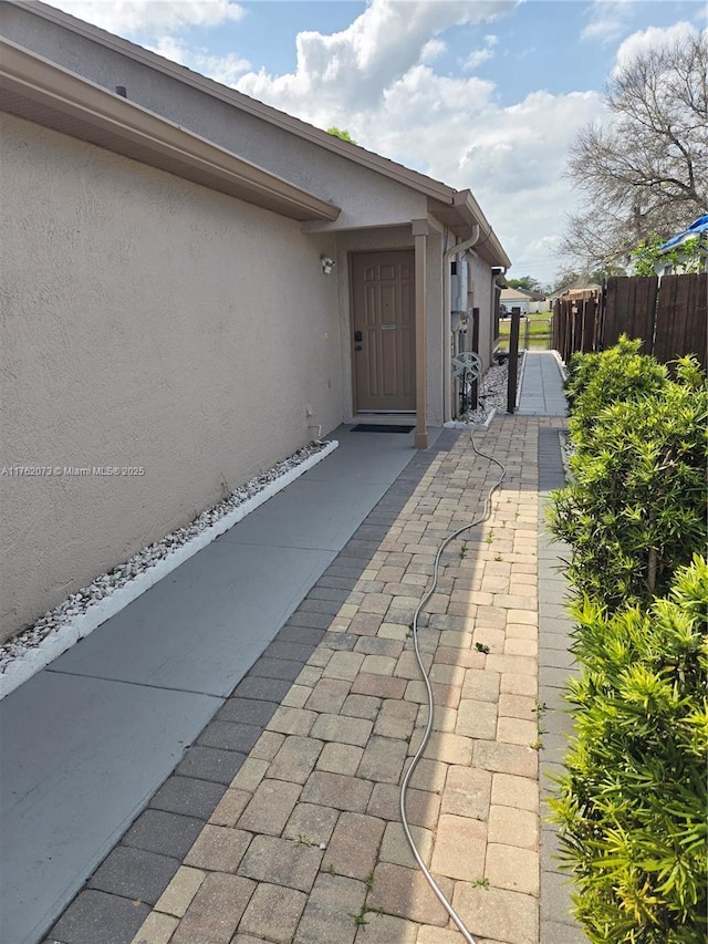 view of patio with fence