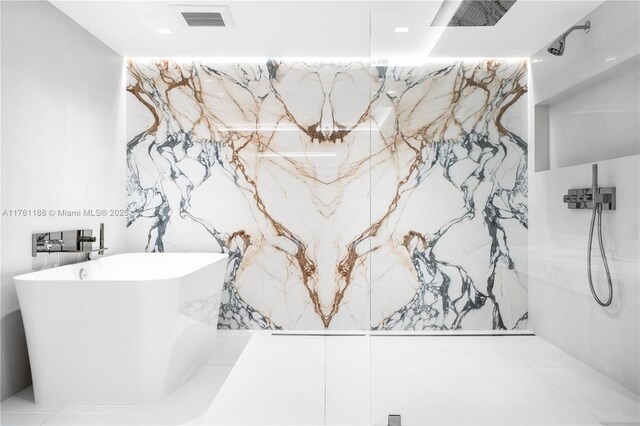 3301 NE 183rd St Unit Ph04, Aventura, FL 33160 - full bath featuring a freestanding bath and a marble finish shower