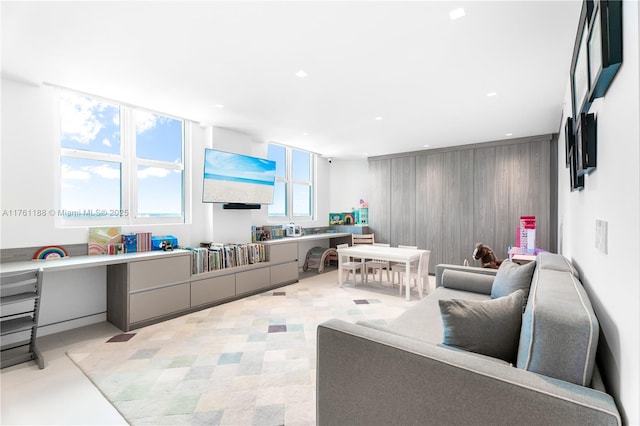3301 NE 183rd St Unit Ph04, Aventura, FL 33160 - living area featuring recessed lighting and wood walls