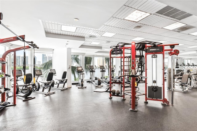 3301 NE 183rd St Unit Ph04, Aventura, FL 33160 - gym with a drop ceiling