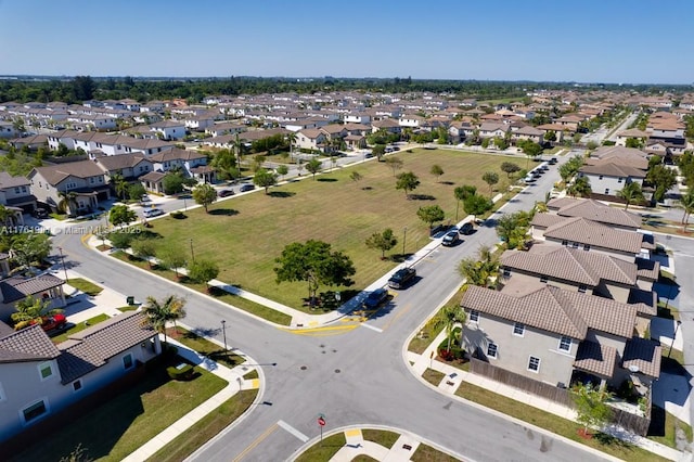 drone / aerial view with a residential view