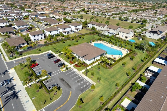 bird's eye view featuring a residential view