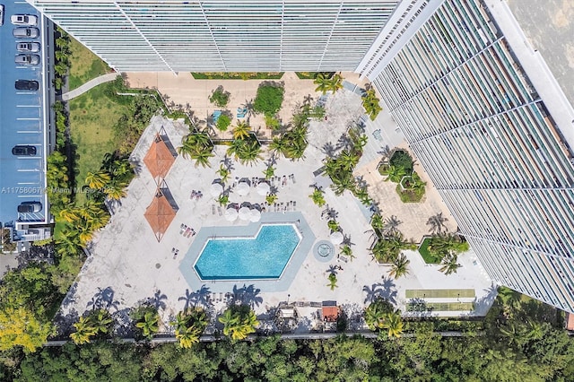 100 Bayview Dr Unit 2128, Sunny Isles Beach, FL 33160 - drone / aerial view of a pool area
