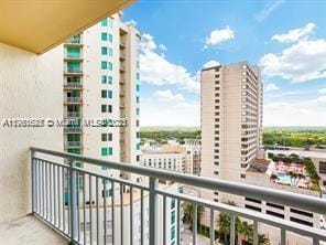 balcony with a view of city