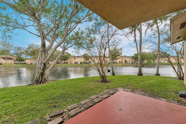 property view of water with a residential view