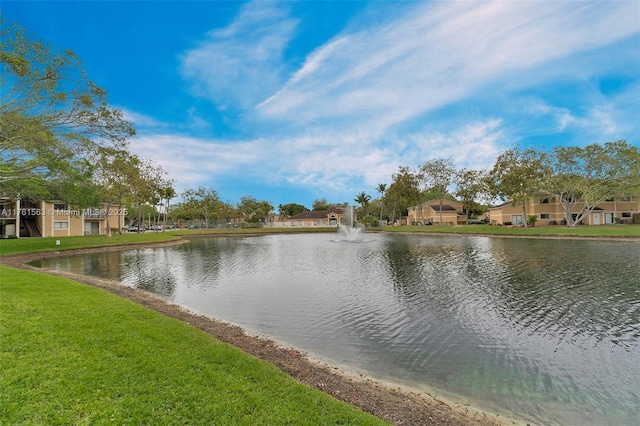 view of water feature featuring a residential view