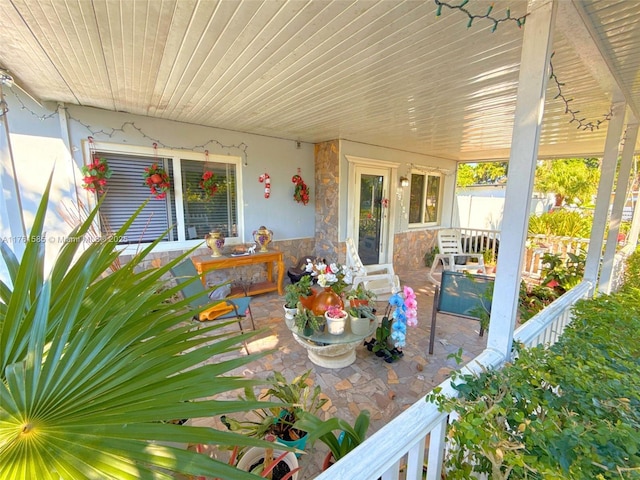 view of patio / terrace with fence