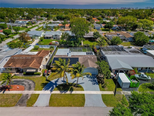 bird's eye view featuring a residential view