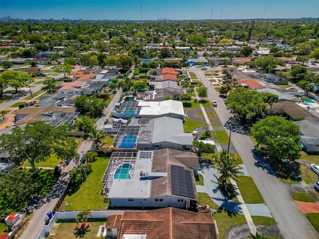 aerial view featuring a residential view