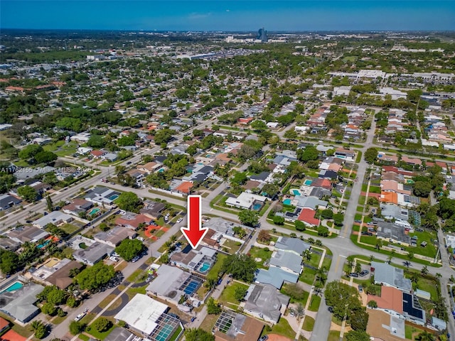 bird's eye view featuring a residential view