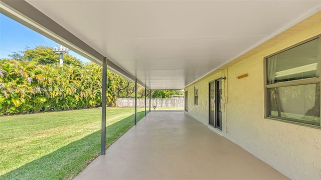 view of patio with fence