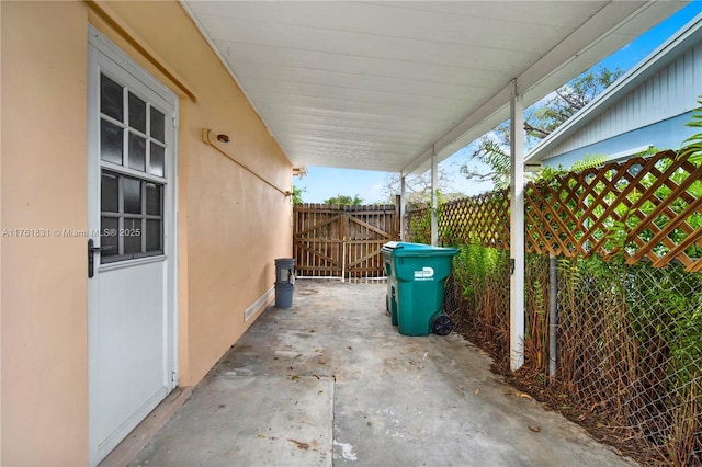 view of patio / terrace with fence