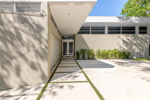 view of patio / terrace featuring french doors