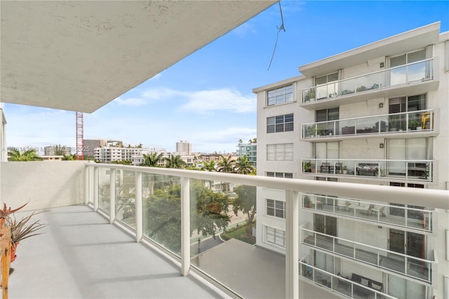 balcony with a city view