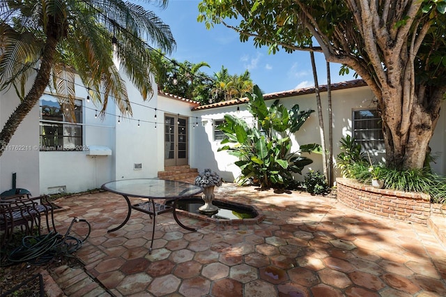 view of patio with french doors
