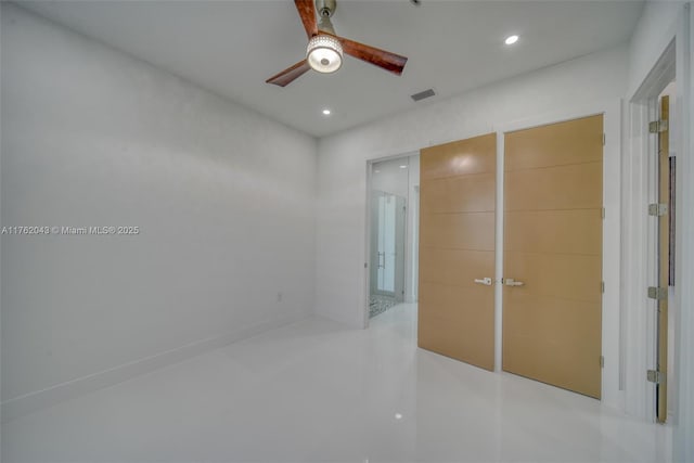 601SW 13th St, Cape Coral, FL 33991 - unfurnished bedroom with recessed lighting and a ceiling fan