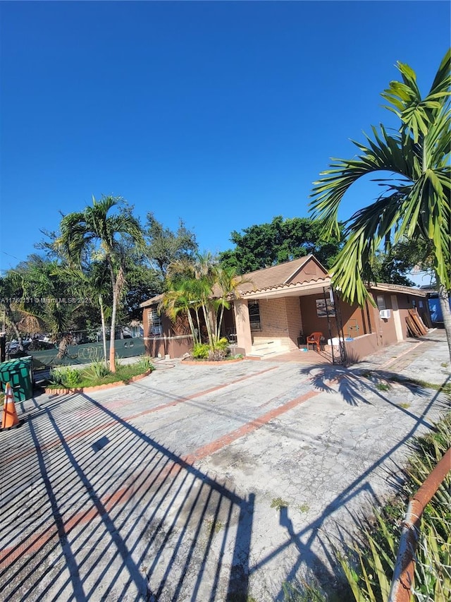 view of front of home with stucco siding