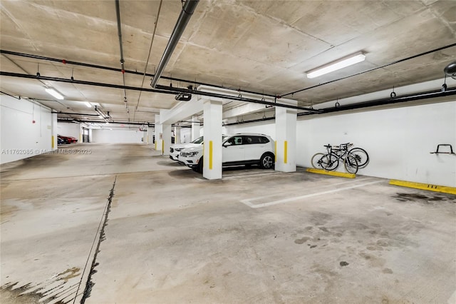 parking garage with a garage door opener