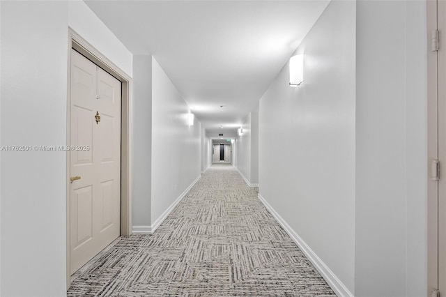 hallway with baseboards