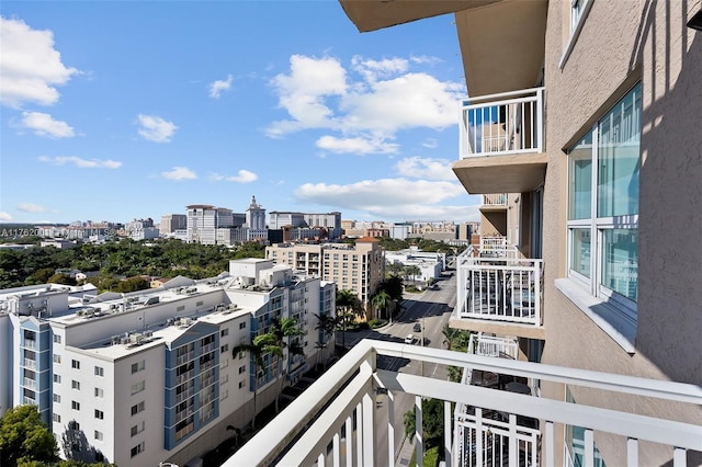 balcony with a city view