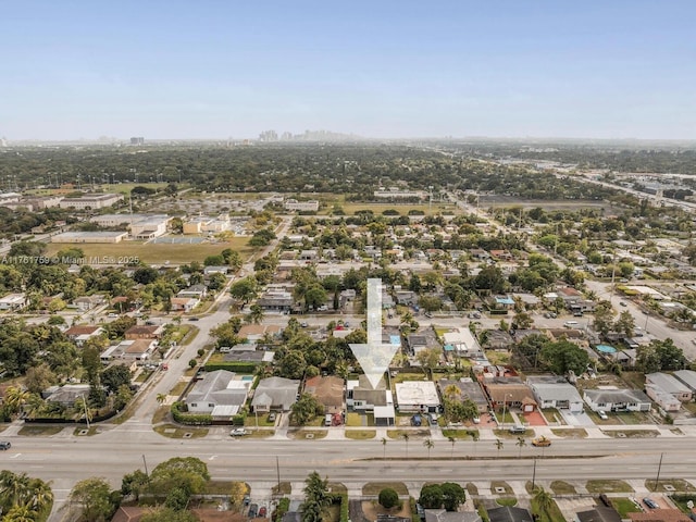 bird's eye view with a residential view