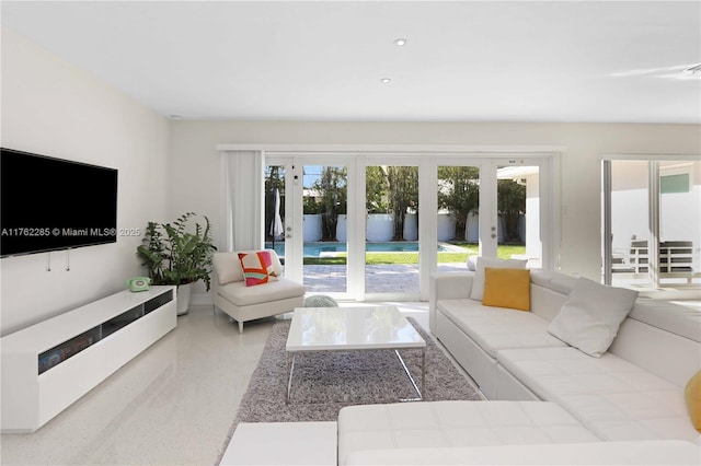952 Hollywood Blvd, Hollywood, FL 33019 - living room with recessed lighting and french doors