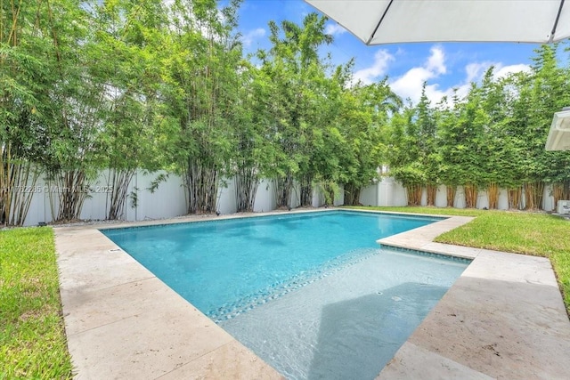 952 Hollywood Blvd, Hollywood, FL 33019 - view of pool featuring a patio, a fenced backyard, and a fenced in pool