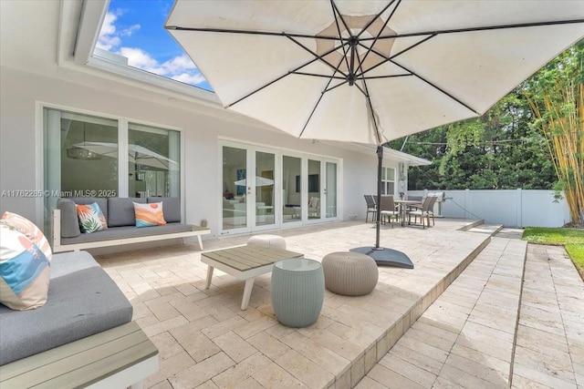952 Hollywood Blvd, Hollywood, FL 33019 - view of patio / terrace with an outdoor living space, outdoor dining area, and fence