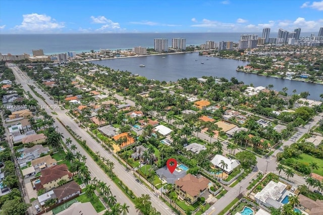 952 Hollywood Blvd, Hollywood, FL 33019 - drone / aerial view featuring a water view and a city view