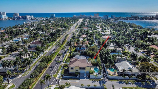 952 Hollywood Blvd, Hollywood, FL 33019 - birds eye view of property featuring a city view and a water view