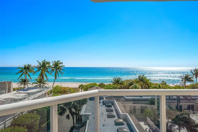 water view featuring a beach view