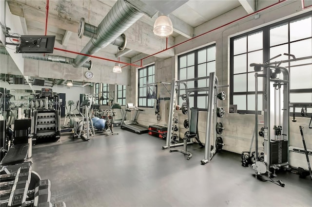 view of exercise room