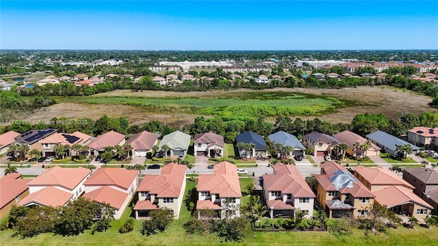 bird's eye view with a residential view