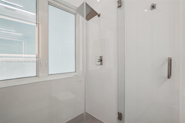 full bathroom with a stall shower