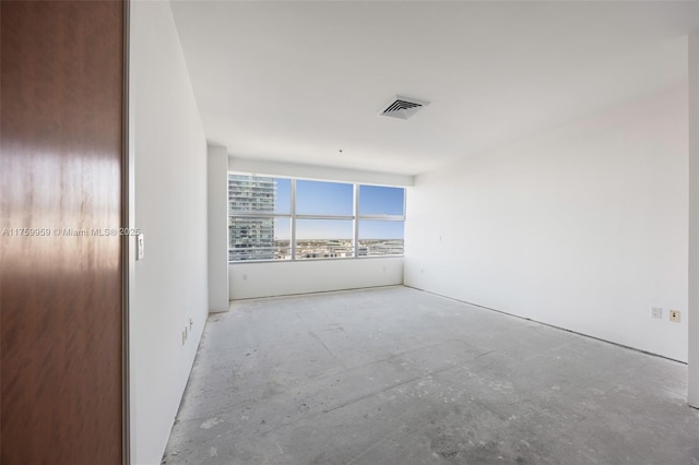 spare room with visible vents