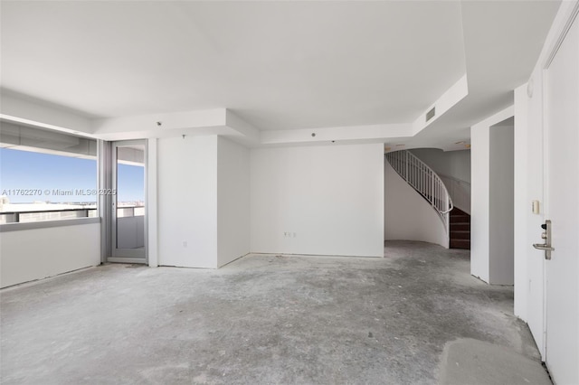 1395 Brickell Ave Unit 3411, Miami, FL 33131 - interior space featuring stairs, visible vents, and concrete floors