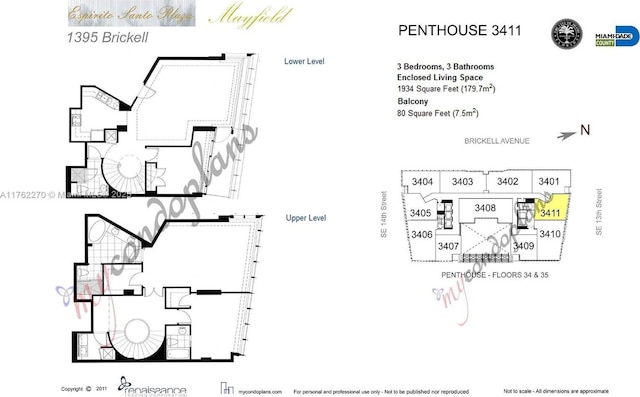 1395 Brickell Ave Unit 3411, Miami, FL 33131 - view of layout