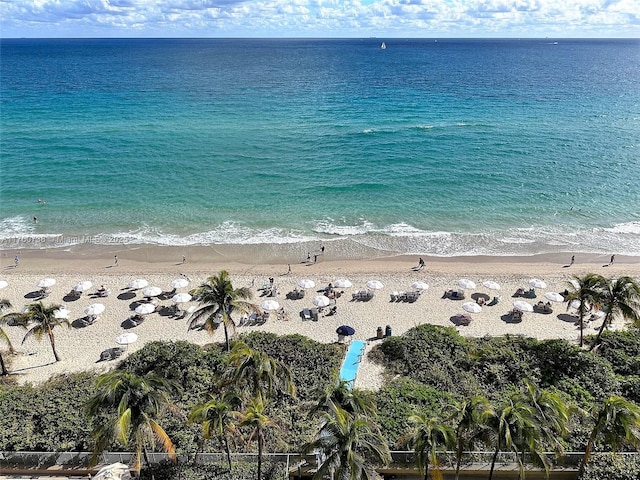 property view of water with a view of the beach