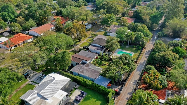 aerial view featuring a residential view