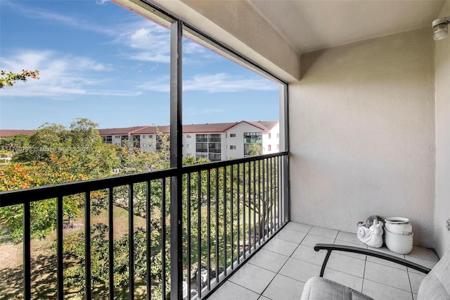 balcony with a residential view