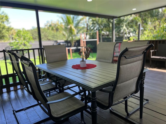 view of sunroom / solarium