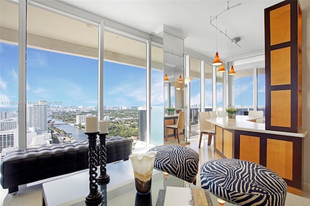 4775 Collins Ave Unit 4005, Miami Beach, FL 33140 - dining room featuring a city view and plenty of natural light