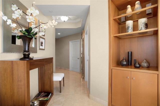 4775 Collins Ave Unit 4005, Miami Beach, FL 33140 - corridor with baseboards and light tile patterned floors