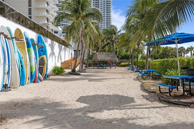 surrounding community with a gazebo