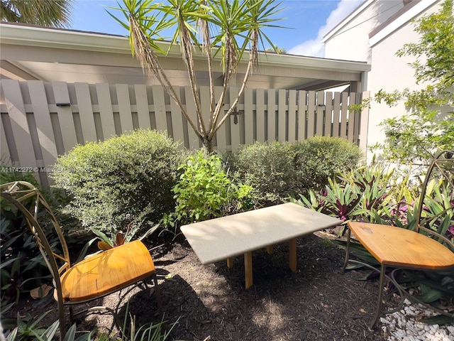 view of patio with fence